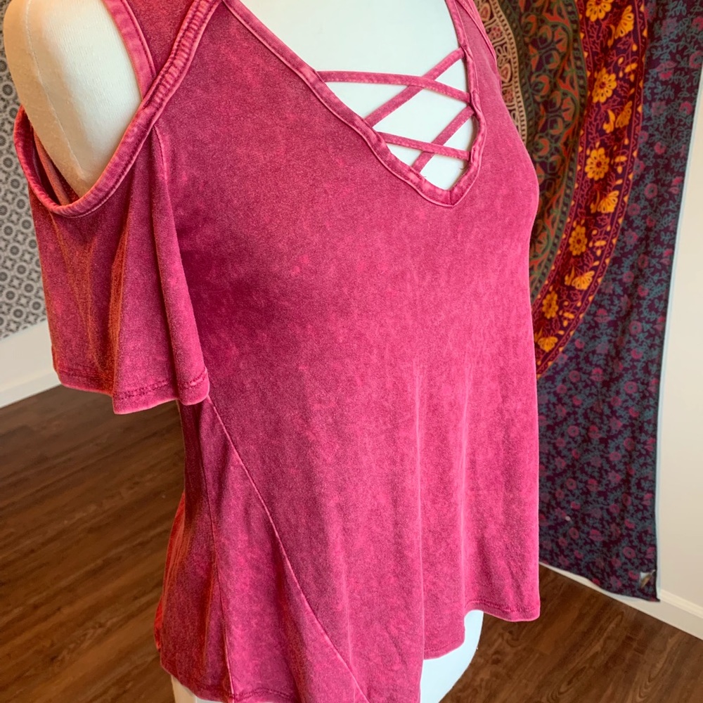 Strappy red top
